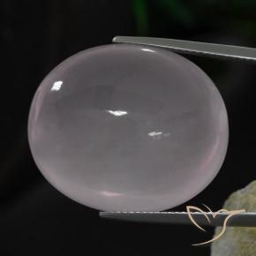 44.65 ct Pink Rose Quartz Stone, Natural Rose Quartz in Oval Cabochon Shape for Sale