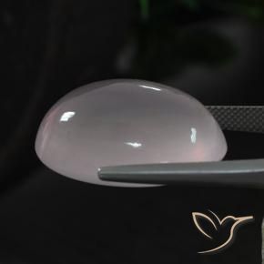 Rose Quartz Gemstone in 25.1 x 21.4 mm Size for Sale, Rose Quartz Stone in Very Light Pink Color