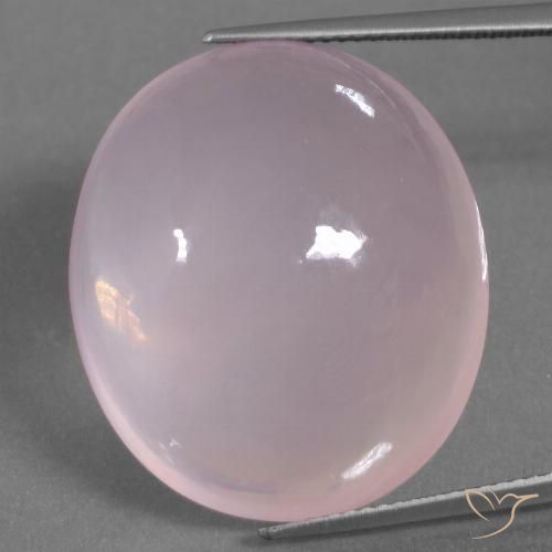 25,5 x 22,1mm ovaler rosa Rosenquarz aus Südafrika, Gewicht 40,97 ct, 1 Stück Rosenquarz - Farbe: Hellrose-rosa, natürlicher Edelstein in Transparent/Translucent Reinheit, Mohs-Härte von 7 Geeignet für den täglichen Gebrauch im Schmuck, Photo A