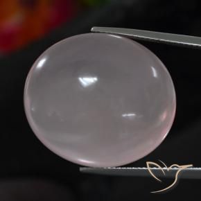 39.82 ct Pink Rose Quartz Stone, Natural Rose Quartz in Oval Cabochon Shape for Sale