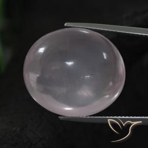 38.11 ct Pink Rose Quartz Stone, Natural Rose Quartz in Oval Cabochon Shape for Sale