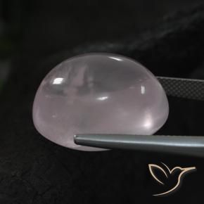 Rose Quartz Gemstone in 22 x 19.1 mm Size for Sale, Rose Quartz Stone in Very Light Pink Color