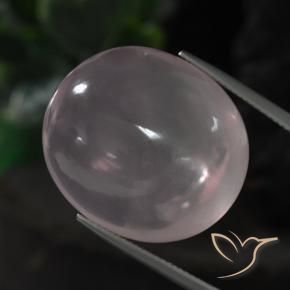 51.32 ct Pink Rose Quartz Stone, Natural Rose Quartz in Oval Cabochon Shape for Sale