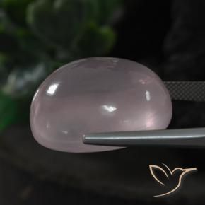 Rose Quartz Gemstone in 24.4 x 21.2 mm Size for Sale, Rose Quartz Stone in Light Pink Color