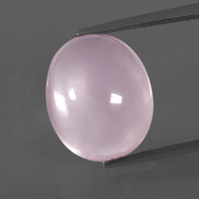 7.46 ct Pink Rose Quartz Gemstone, Rose Quartz Gem in Oval Cabochon Shape for Sale.