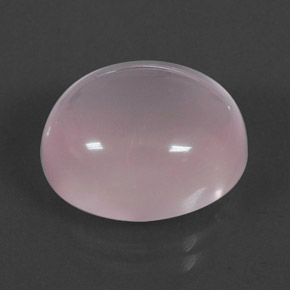 10.04 ct Pink Rose Quartz Gemstone, Rose Quartz Gem in Oval Cabochon Shape for Sale.