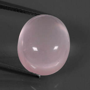 10.04 ct Pink Rose Quartz Stone, Natural Rose Quartz in Oval Cabochon Shape for Sale