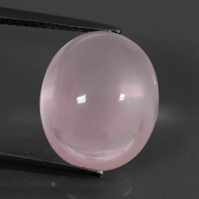 8.60 ct Pink Rose Quartz Stone, Natural Rose Quartz in Oval Cabochon Shape for Sale