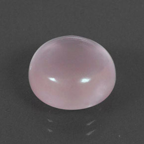 7.32 ct Pink Rose Quartz Gemstone, Rose Quartz Gem in Round Cabochon Shape for Sale.
