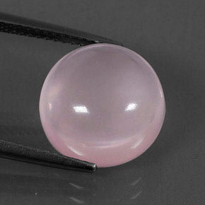 7.32 ct Pink Rose Quartz Stone, Natural Rose Quartz in Round Cabochon Shape for Sale