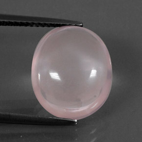8.29 ct Pink Rose Quartz Stone, Natural Rose Quartz in Oval Cabochon Shape for Sale