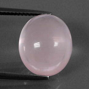 9.85 ct Pink Rose Quartz Stone, Natural Rose Quartz in Oval Cabochon Shape for Sale