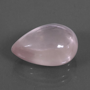 13.67 ct Pink Rose Quartz Gemstone, Rose Quartz Gem in Pear Cabochon Shape for Sale.