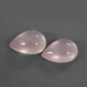 8.54 ct Pink Rose Quartz Gemstone, Rose Quartz Gem in Pear Cabochon Shape for Sale.