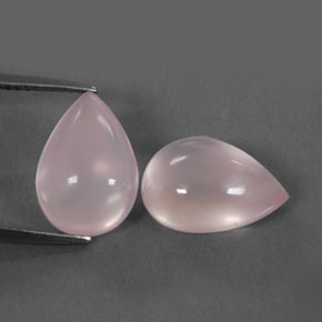 8.54 ct Pink Rose Quartz Stone, Natural Rose Quartz in Pear Cabochon Shape for Sale