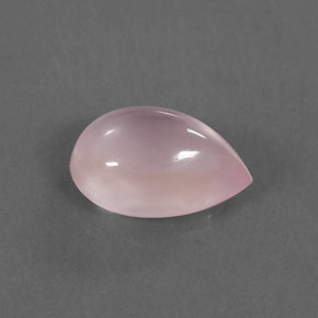 3.36 ct Pink Rose Quartz Gemstone, Rose Quartz Gem in Pear Cabochon Shape for Sale.