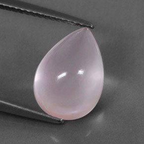 4.62 ct Pink Rose Quartz Stone, Natural Rose Quartz in Pear Cabochon Shape for Sale
