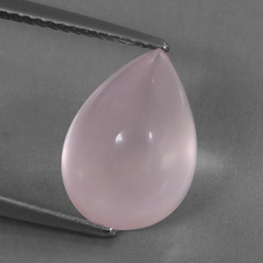 5.86 ct Pink Rose Quartz Gemstone, Rose Quartz Gem in Pear Cabochon Shape for Sale.