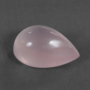 5.61 ct Pink Rose Quartz Gemstone, Rose Quartz Gem in Pear Cabochon Shape for Sale.