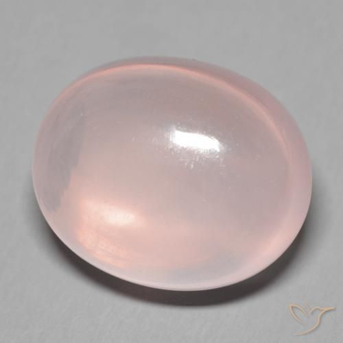 38.62 ct Pink Rose Quartz Stone, Natural Rose Quartz in Oval Cabochon Shape for Sale