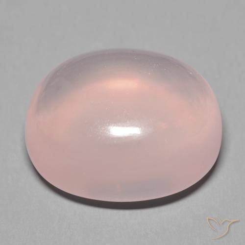 Rose Quartz Gemstone in 22.1 x 18.1 mm Size for Sale, Rose Quartz Stone in Light Pink Color