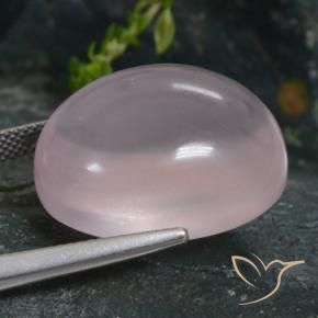 Rose Quartz Gemstone in 22.1 x 18.2 mm Size for Sale, Rose Quartz Stone in Light Pink Color