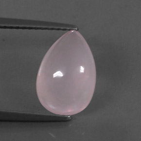 2.92 ct Pink Rose Quartz Gemstone, Rose Quartz Gem in Pear Cabochon Shape for Sale.