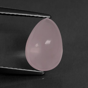 2.69 ct Pink Rose Quartz Stone, Natural Rose Quartz in Pear Cabochon Shape for Sale