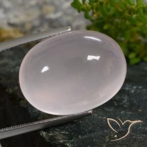 26.92 ct Pink Rose Quartz Stone, Natural Rose Quartz in Oval Cabochon Shape for Sale