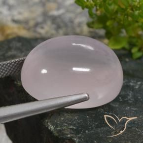 Rose Quartz Gemstone in 20 x 15 mm (calibrated) Size for Sale, Rose Quartz Stone in Very Light Rose Pink Color