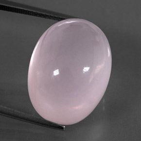 32.52 ct Pink Rose Quartz Gemstone, Rose Quartz Gem in Oval Cabochon Shape for Sale.
