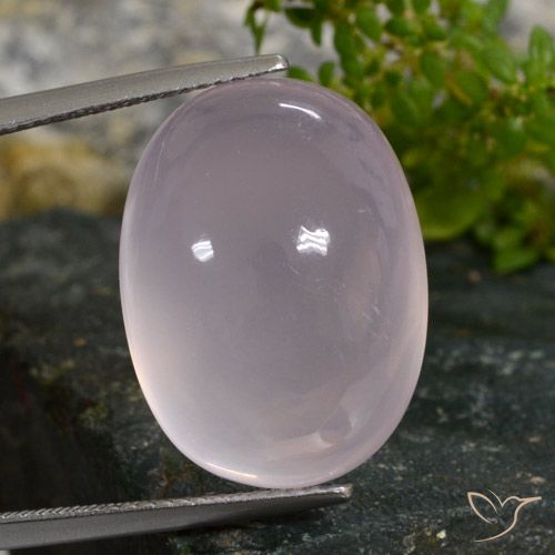 29.72ct Natural Light Rose Pink Rose Quartz, Oval, Translucent