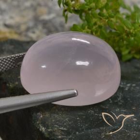 Rose Quartz Gemstone in 20 x 15 mm (calibrated) Size for Sale, Rose Quartz Stone in Light Rose Pink Color