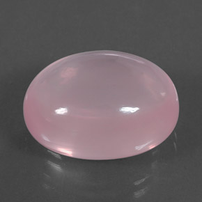23.66 ct Pink Rose Quartz Stone, Natural Rose Quartz in Oval Cabochon Shape for Sale