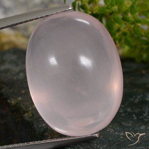 24.31ct Natural Light Rose Pink Rose Quartz, Oval, Translucent