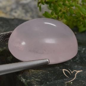 Rose Quartz Gemstone in 20 x 15 mm (calibrated) Size for Sale, Rose Quartz Stone in Light Rose Pink Color
