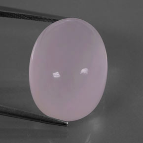 31.22 ct Pink Rose Quartz Gemstone, Rose Quartz Gem in Oval Cabochon Shape for Sale.
