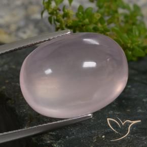 27.49 ct Pink Rose Quartz Stone, Natural Rose Quartz in Oval Cabochon Shape for Sale