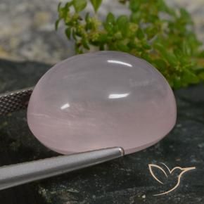 Rose Quartz Gemstone in 20 x 15 mm (calibrated) Size for Sale, Rose Quartz Stone in Light Rose Pink Color