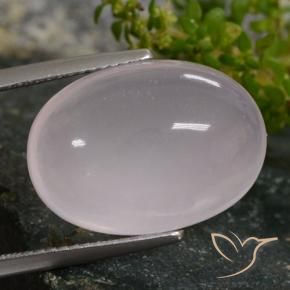 16.02 ct Pink Rose Quartz Stone, Natural Rose Quartz in Oval Cabochon Shape for Sale