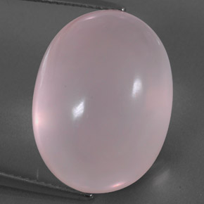 24.19 ct Pink Rose Quartz Gemstone, Rose Quartz Gem in Oval Cabochon Shape for Sale.