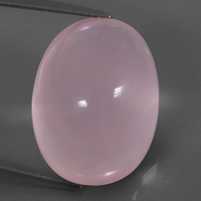 25.15 ct Pink Rose Quartz Gemstone, Rose Quartz Gem in Oval Cabochon Shape for Sale.
