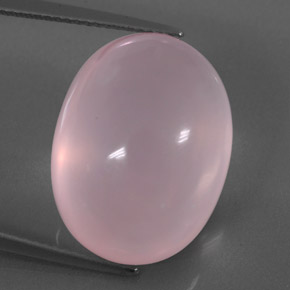 26.27 ct Pink Rose Quartz Gemstone, Rose Quartz Gem in Oval Cabochon Shape for Sale.