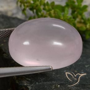 Rose Quartz Gemstone in 22.2 x 18.2 mm Size for Sale, Rose Quartz Stone in Coral Pink Color