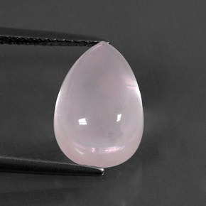 5.74 ct Pink Rose Quartz Gemstone, Rose Quartz Gem in Pear Cabochon Shape for Sale.