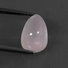 5.14 ct Pink Rose Quartz Gemstone, Rose Quartz Gem in Pear Cabochon Shape for Sale.