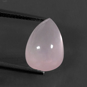 6.10 ct Pink Rose Quartz Gemstone, Rose Quartz Gem in Pear Cabochon Shape for Sale.