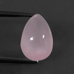 7.74 ct Pink Rose Quartz Gemstone, Rose Quartz Gem in Pear Cabochon Shape for Sale.