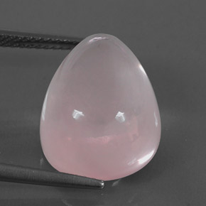 11.54 ct Pink Rose Quartz Gemstone, Rose Quartz Gem in Pear Cabochon Shape for Sale.