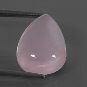 8.11 ct Pink Rose Quartz Gemstone, Rose Quartz Gem in Pear Cabochon Shape for Sale.